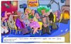 Cartoon: Abend-Talk (small) by Leichnam tagged abendtalk,talkshow,fernsehen,tv,politiker,politik,fünf,reden,gespräch,leichnam,leichnamcartoon,studio,kaminfeuer