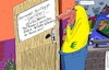 Cartoon: An der Tür (small) by Leichnam tagged tür,sanitäter,bedarf,wiederbelebung,reanimation,falsch,grübelnd,schild,leichnam,geschäftsidee,leichnamcartoon