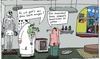 Cartoon: beim Doc (small) by Leichnam tagged beim,doc,patient,arzt,arztpraxis,skelett,beschissen,übel,schlecht,belegte,zunge,grünes,gesicht