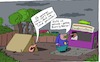 Cartoon: erzürnt (small) by Leichnam tagged erzürnt,zelt,camping,landeslotterie,hektar,land,gewinnen,sie,spinnen,wohl,leichnam,leichnamcartoon