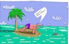 Cartoon: Inselscherz (small) by Leichnam tagged inselwitz,inselscherz,grrrr,wau,verteidigung,fisch,zähne,mensch,palme,see,meer,ozean,leichnam,leichnamcartoon,abwehrstellung,verrückt,wahnsinnig