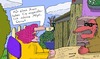 Cartoon: Kompliment (small) by Leichnam tagged kompliment,nägel,am,holztisch,gernot,vorgarten,dicke,brille