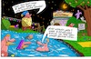 Cartoon: Toll! (small) by Leichnam tagged toll,wasser,lichterkette,schnäbel,begeisterung,leichnam,leichnamcartoon