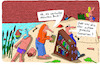 Cartoon: Wasser (small) by Leichnam tagged wasser,strand,szenerie,okkult,buch,fund,regal,leichnam,leichnamcartoon,inhalt