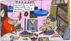 Cartoon: zu Tisch (small) by Leichnam tagged zu,tisch,birgit,vorverdauen,mittagessen,speis,und,trank,ehe,anfrage