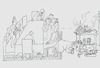 Cartoon: Zu Tisch (small) by Leichnam tagged henry,büttner,tisch,wartezeit,gäste,gastgeber,reparatur,serviertisch,kaputt,rad,geduld