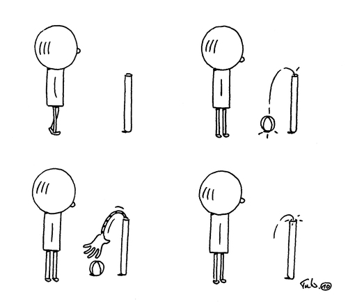 Cartoon: Rohr (medium) by Trantow tagged ball,spielen,zauber,zirkus,fantasie,sureal