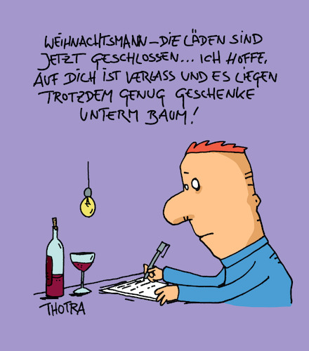 Cartoon: Wunschliste (medium) by Trantow tagged corona,shutdown,lockdown,pandemie,virus,weihnachten,xmas,winter,konsum,corona,shutdown,lockdown,pandemie,virus,weihnachten,xmas,winter,konsum