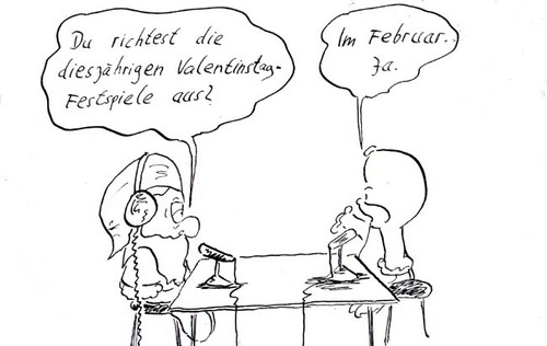 Cartoon: Das Valentinstag-Festival (medium) by kusubi tagged kusubi