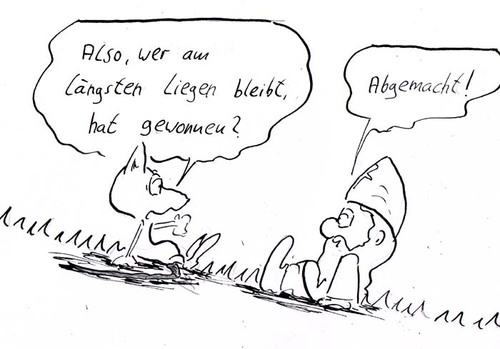 Cartoon: Die Spiele der Verzweifelten (medium) by kusubi tagged kusubi