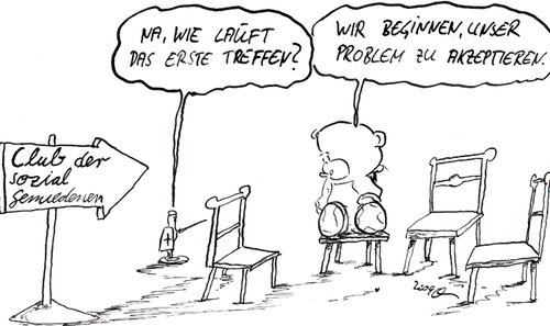 Cartoon: ein anfang (medium) by kusubi tagged kusubi