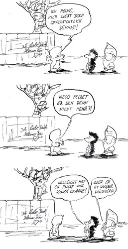 Cartoon: lose Fäden (medium) by kusubi tagged kusubi