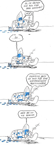 Cartoon: smurf! (medium) by kusubi tagged kusubi