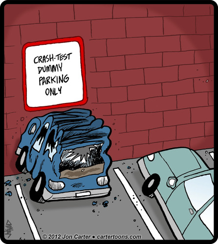 Cartoon: Dummy Parking (medium) by cartertoons tagged crash,test,dummy,cars,autos,automobiles,travel,park,parking,crash,test,dummy,cars,autos,automobiles,travel,park,parking