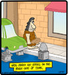 Cartoon: Caveman parking crime (small) by cartertoons tagged caveman parking street wheel rock
