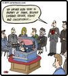 Cartoon: Contortionist Funeral (small) by cartertoons tagged death,funeral,contortionist,casket,burial