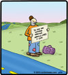 Cartoon: Samville (small) by cartertoons tagged sam sign hitch hiker roadside road ride