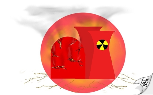 Cartoon: Japans AKW (medium) by swenson tagged kernschmelze,erthquake,nippon,2011,march,märz,erdbeben,japan,kernkraftwerk,atom