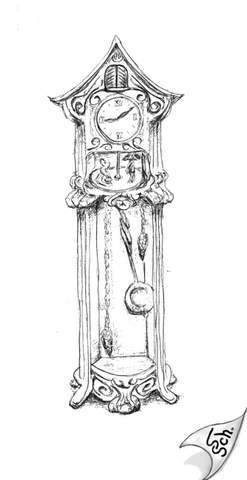 Cartoon: Standuhr (medium) by swenson tagged clock,uhr