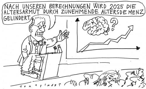 Cartoon: 2025 (medium) by Jan Tomaschoff tagged altersarmut