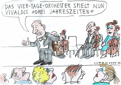 Cartoon: 3 Jahreszeiten (medium) by Jan Tomaschoff tagged arbeitszeit,viertagewoche,arbeitszeit,viertagewoche