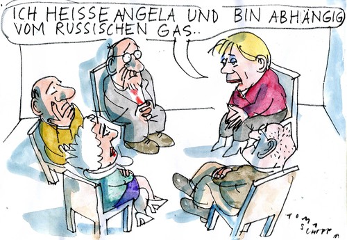 Cartoon: Abhängigkeit (medium) by Jan Tomaschoff tagged erdgas,russland,energie,erdgas,russland,energie