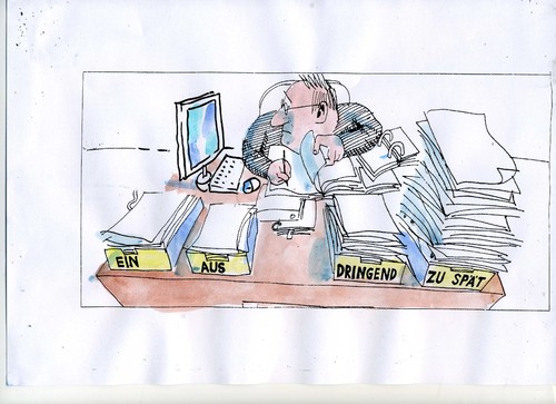 Cartoon: Ablage (medium) by Jan Tomaschoff tagged bürokratie,bürokratie