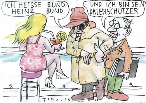 Cartoon: Agent (medium) by Jan Tomaschoff tagged geheimdienst,datenschutz,geheimdienst,datenschutz