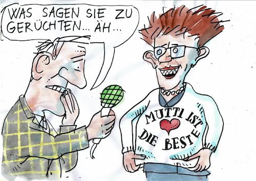 Cartoon: AKK (medium) by Jan Tomaschoff tagged merkel,nachfolge,akk,merkel,nachfolge,akk