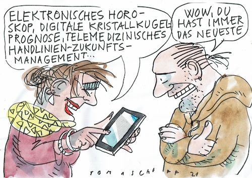 Cartoon: aktuell (medium) by Jan Tomaschoff tagged wissenschaft,aberglaube,magie,wissenschaft,aberglaube,magie