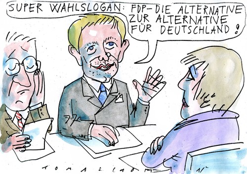 Cartoon: Alternative (medium) by Jan Tomaschoff tagged fdp,afd,fdp,afd