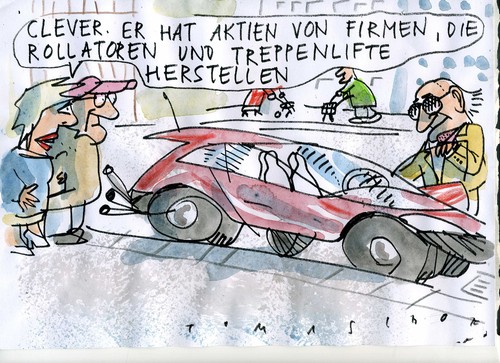 Cartoon: alternde Gesellschaft (medium) by Jan Tomaschoff tagged alter,demographie,alter,demographie