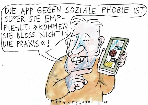 Cartoon: Angst (medium) by Jan Tomaschoff tagged ärzte,kontakt,angst,ärzte,kontakt,angst