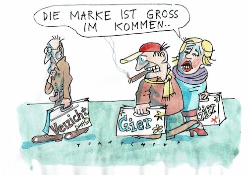 Cartoon: Askese (medium) by Jan Tomaschoff tagged gier,verzicht,reichtum,armut,gier,verzicht,reichtum,armut