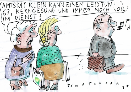 Cartoon: Bedauernswert (medium) by Jan Tomaschoff tagged rente,alter,gesundheit,rente,alter,gesundheit