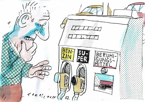 Cartoon: Benzinpreis (medium) by Jan Tomaschoff tagged benzinpreis,verkehr,auto,benzinpreis,verkehr,auto