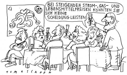Cartoon: Bis der Tod euch scheidet (medium) by Jan Tomaschoff tagged inflation,preisauftrieb,energiepreise,ölpreis,scheidungsrecht