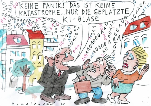 Cartoon: Blase (medium) by Jan Tomaschoff tagged ki,börse,geld,blase,ki,börse,geld,blase