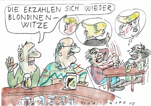 Cartoon: Blond (medium) by Jan Tomaschoff tagged trump,trump