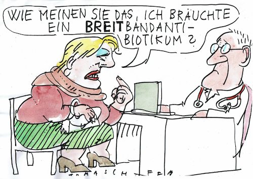 Cartoon: Breitband (medium) by Jan Tomaschoff tagged gesundheit,antibiotica,gesundheit,antibiotica