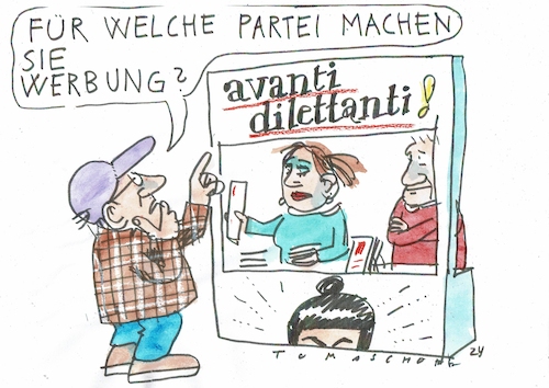 Cartoon: BSW (medium) by Jan Tomaschoff tagged wahlen,parteien,wagenknecht,wahlen,parteien,wagenknecht