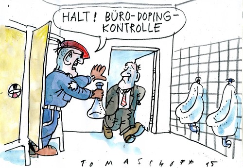 Cartoon: Bürodoping (medium) by Jan Tomaschoff tagged stress,arbeitswelt,doping,stress,arbeitswelt,doping