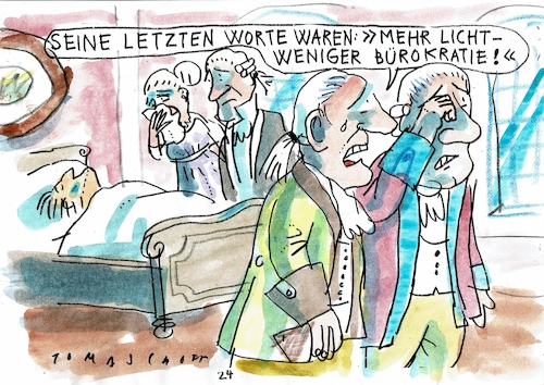 Cartoon: Bürokratie (medium) by Jan Tomaschoff tagged bürokratie,goethe,bürokratie,goethe