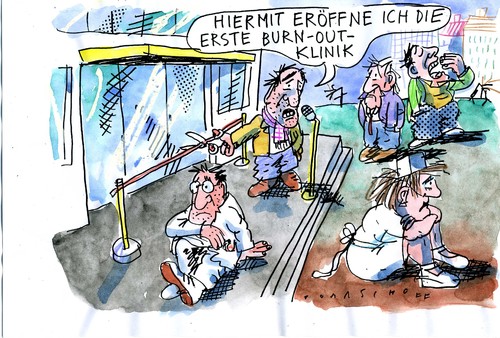 Cartoon: burn out (medium) by Jan Tomaschoff tagged burnout,klinik,krankenhaus,ärzte,arzt,gesundheit,stress,job,arbeit,burnout,klinik,krankenhaus,ärzte,arzt,gesundheit,stress,job,arbeit