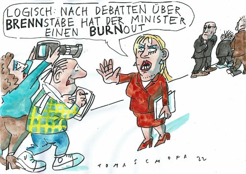 Cartoon: Burnout (medium) by Jan Tomaschoff tagged energie,kernkraft,politiker,energie,kernkraft,politiker