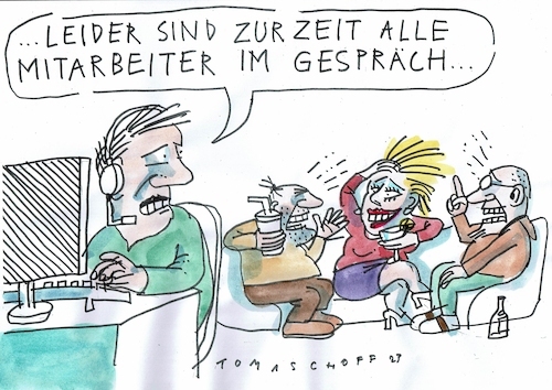Cartoon: Callcenter (medium) by Jan Tomaschoff tagged kommunikation,telefon,callcenter,kommunikation,telefon,callcenter