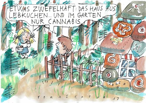 Cartoon: Cannabis (medium) by Jan Tomaschoff tagged cannabis,sucht,cannabis,sucht