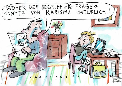 Cartoon: Charisma (medium) by Jan Tomaschoff tagged frage,frage