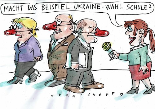 Cartoon: Clowns (medium) by Jan Tomaschoff tagged wahlen,clowns,politiker,wahlen,clowns,politiker