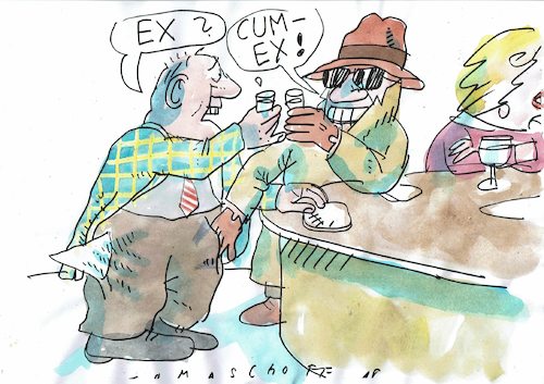 Cartoon: Cum-Ex (medium) by Jan Tomaschoff tagged geld,betrug,bank,geld,betrug,bank